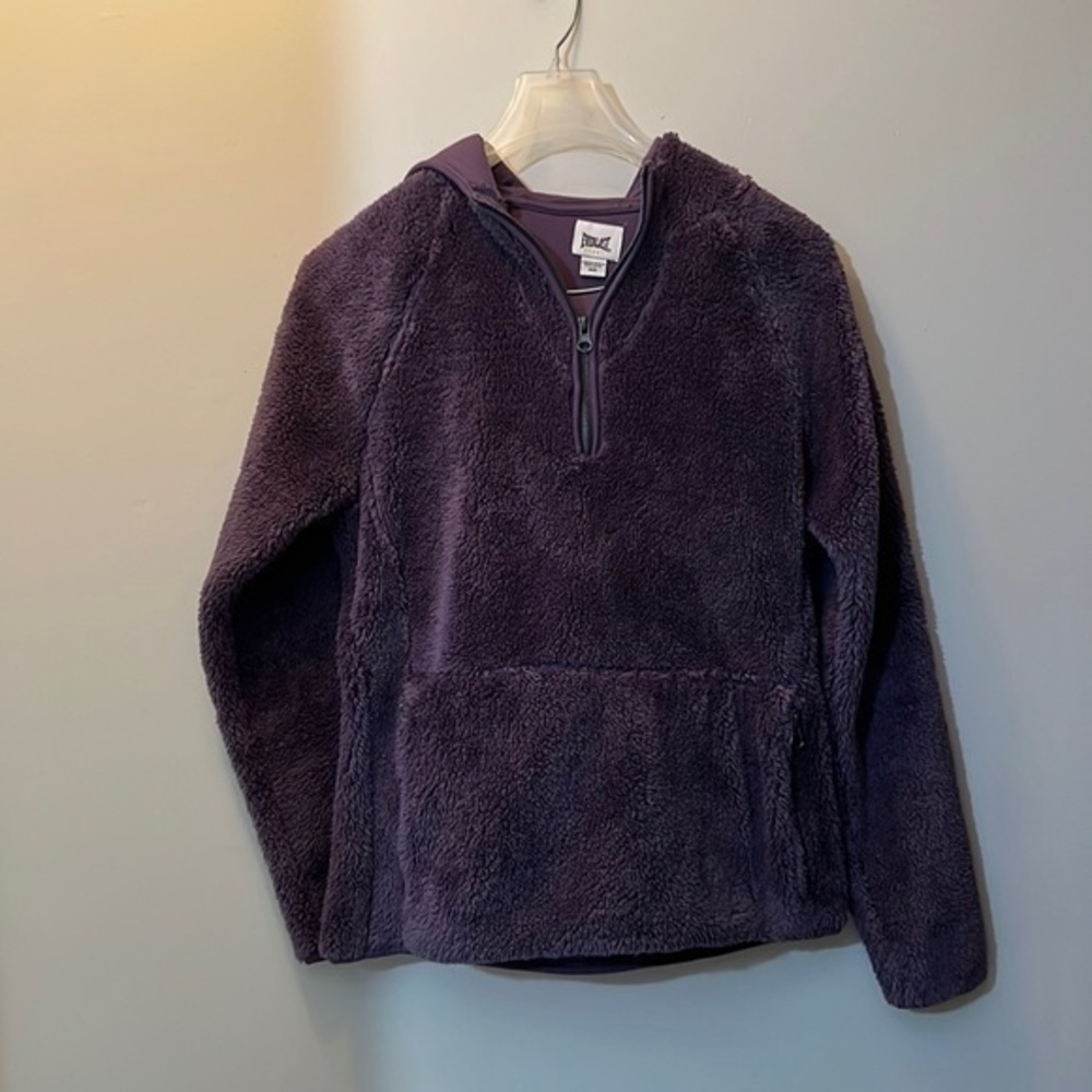 Fuzzy, purple hoodie, size medium